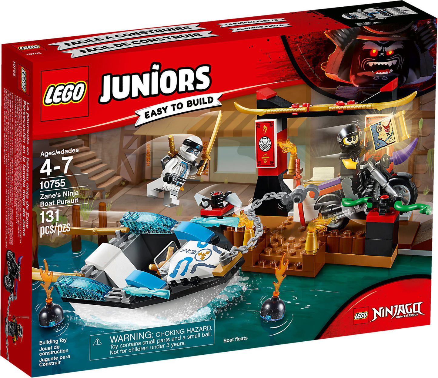 10755 LEGO Juniors - Zane E L'inseguimento Della Barca Ninja