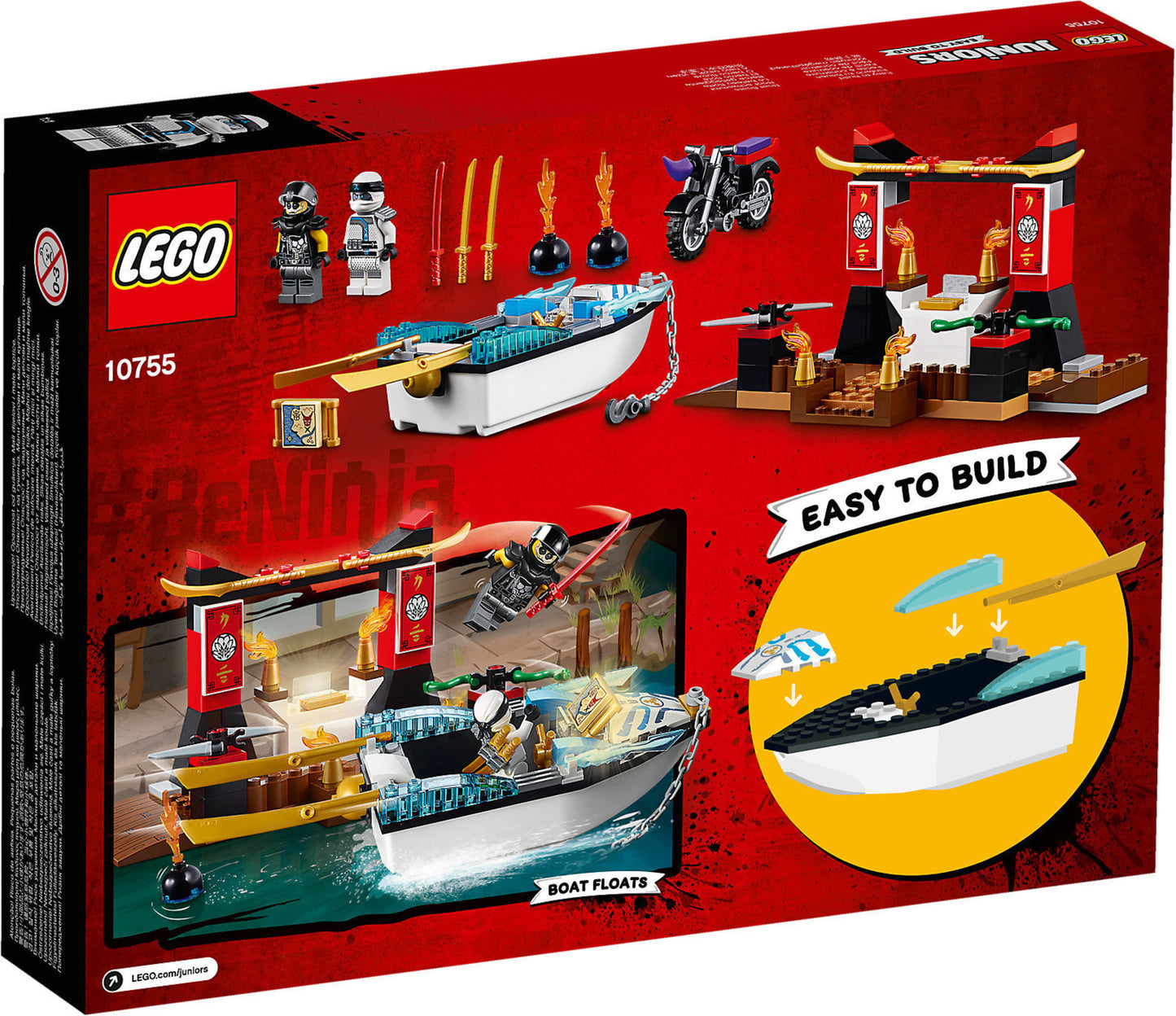 10755 LEGO Juniors - Zane E L'inseguimento Della Barca Ninja
