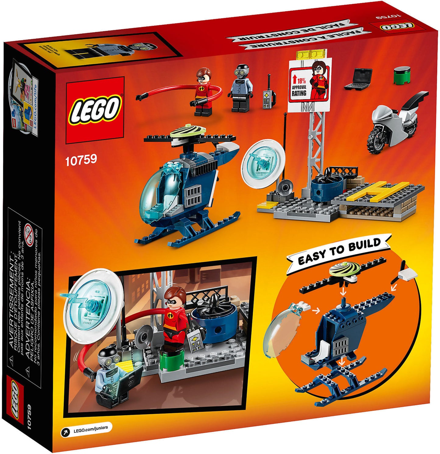 10759 LEGO Juniors - Inseguimento Sul Tetto Di Elastigirl
