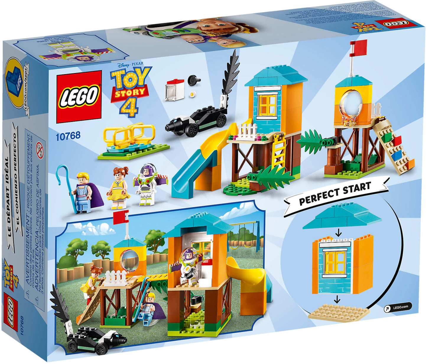 10768 LEGO Toy Story 4 - Avventura al Parco Giochi di Buzz e Bo Peep