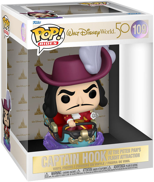 RIDES 109 Funko Pop! - Walt Disney World 50th - Captain Hook on Peter Pan's Flight Attraction