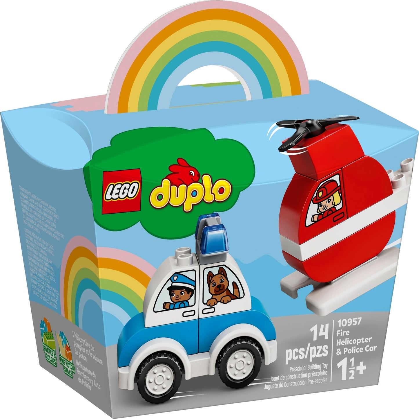 10957 LEGO Duplo - Elicottero Antincendio e Auto della Polizia
