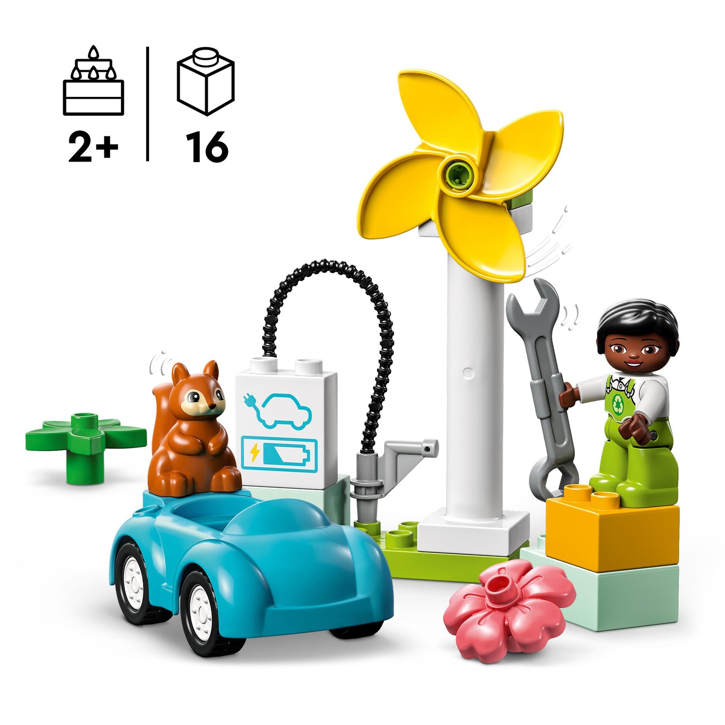 10985 LEGO Duplo - Turbina eolica e auto elettrica