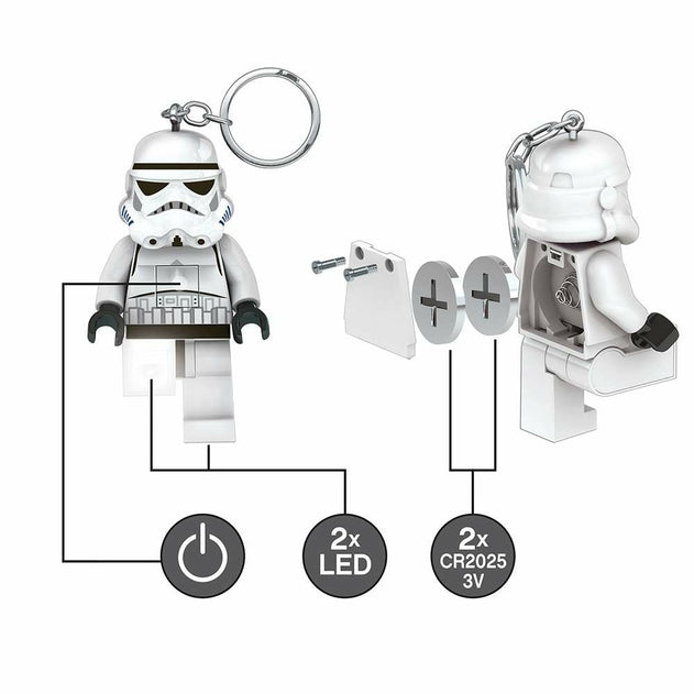 12 LEGO Portachiavi Led - Star Wars - Stormtrooper