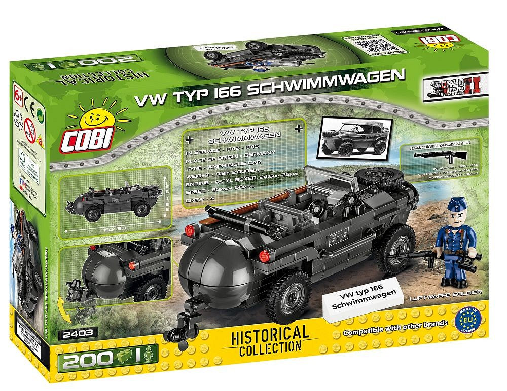 2403 COBI Historical Collection - World War II - VW Typ 166 Schwimmwagen