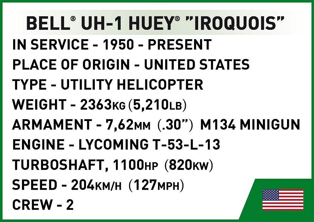 2423 COBI Historical Collection - Vietnam War - Bell UH-1 Huey Iroquois