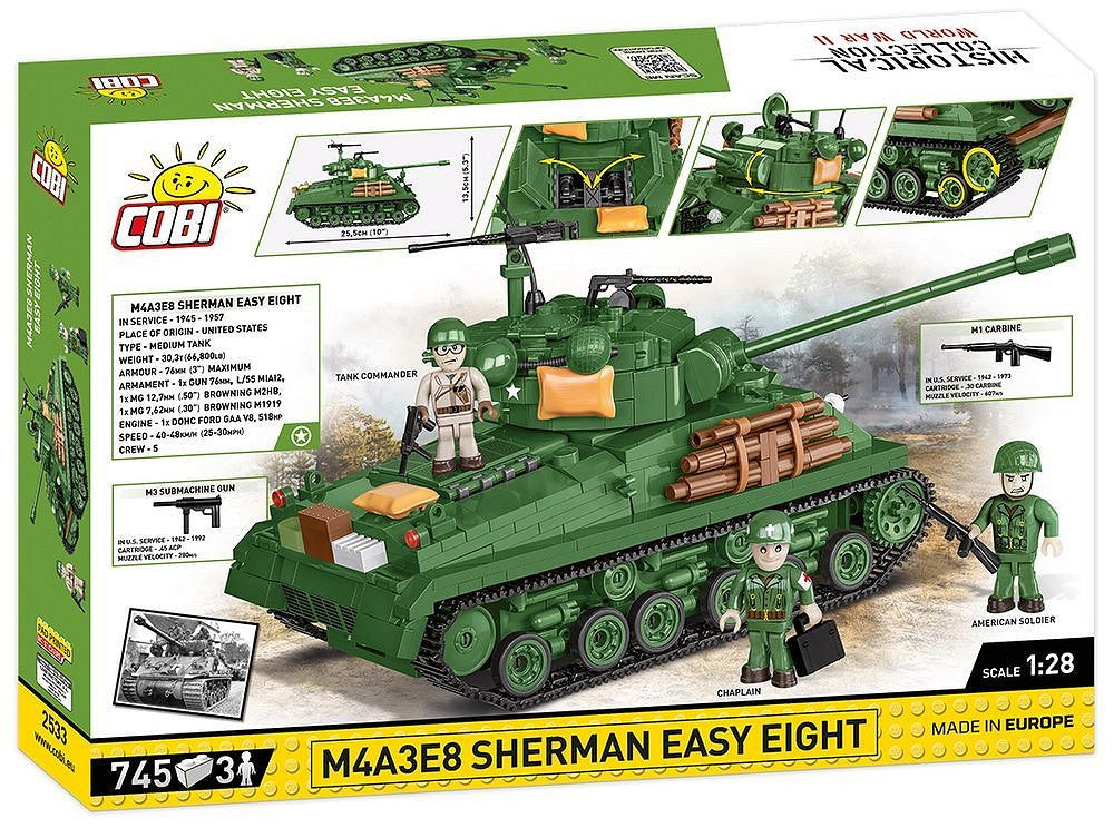 2533 COBI Historical Collection - World War II - M4A3E8 Sherman Easy Eight