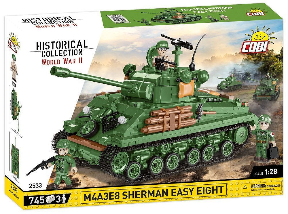 2533 COBI Historical Collection - World War II - M4A3E8 Sherman Easy Eight