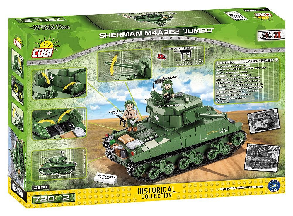 2550 COBI Historical Collection - World War II - Sherman M4A3E2 Jumbo