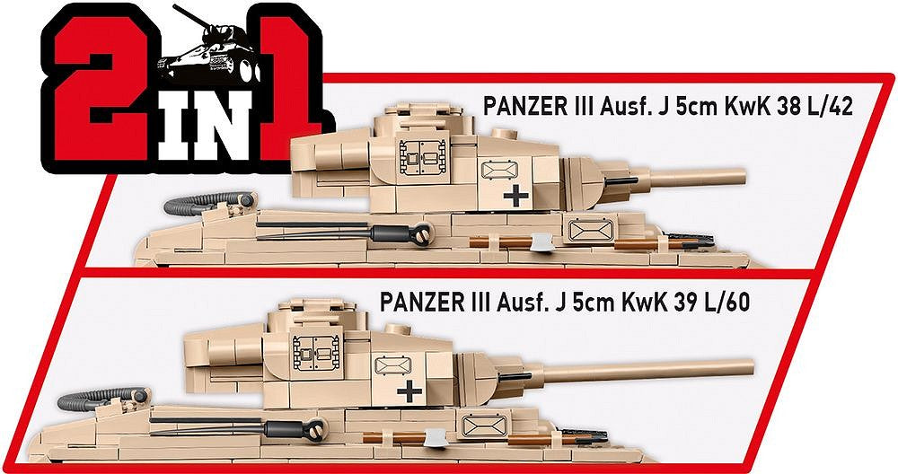 2562 COBI Historical Collection - World War II - Panzer III Ausf. J