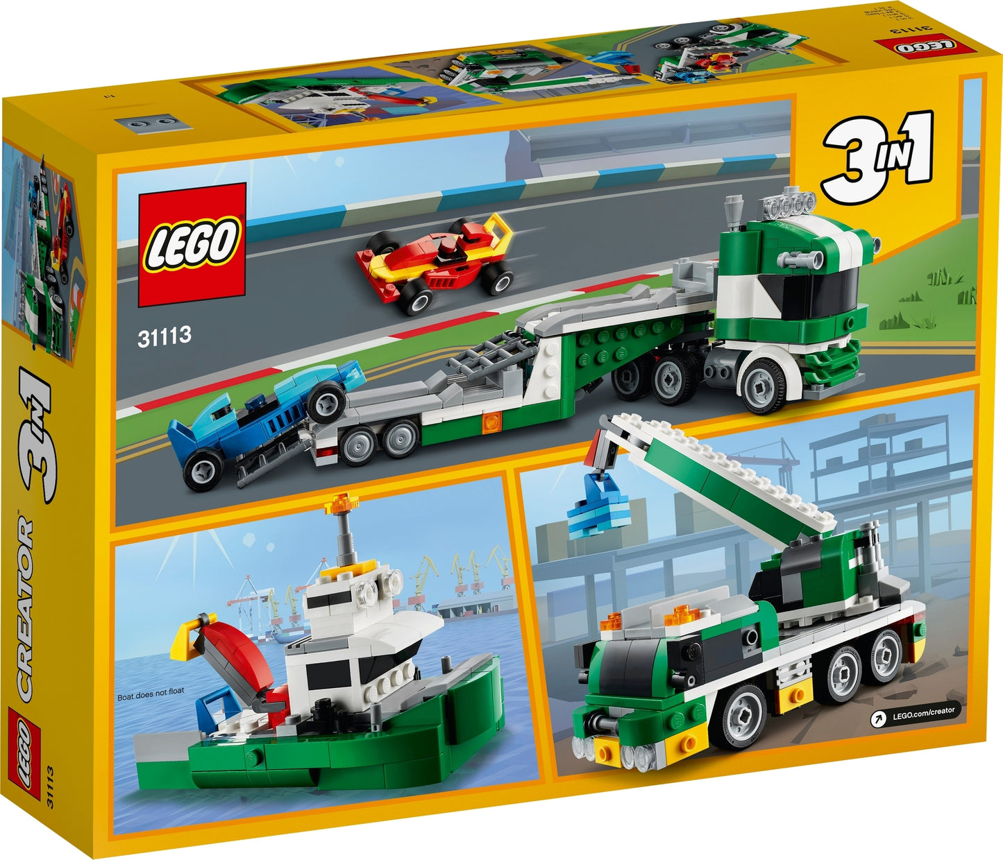 31113 LEGO Creator - Trasportatore di Auto da Corsa