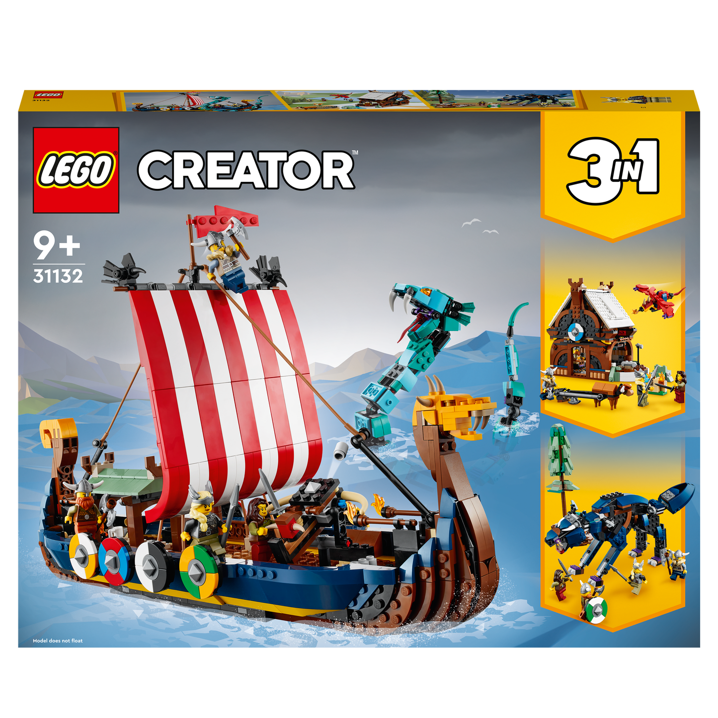 31132 LEGO Creator - Nave vichinga e Jörmungandr