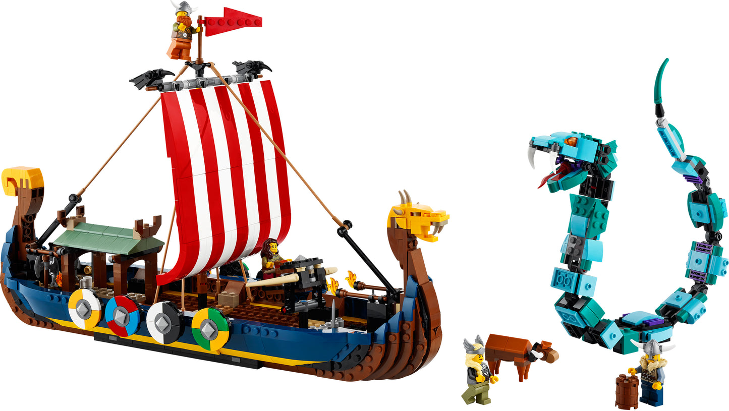 31132 LEGO Creator - Nave vichinga e Jörmungandr