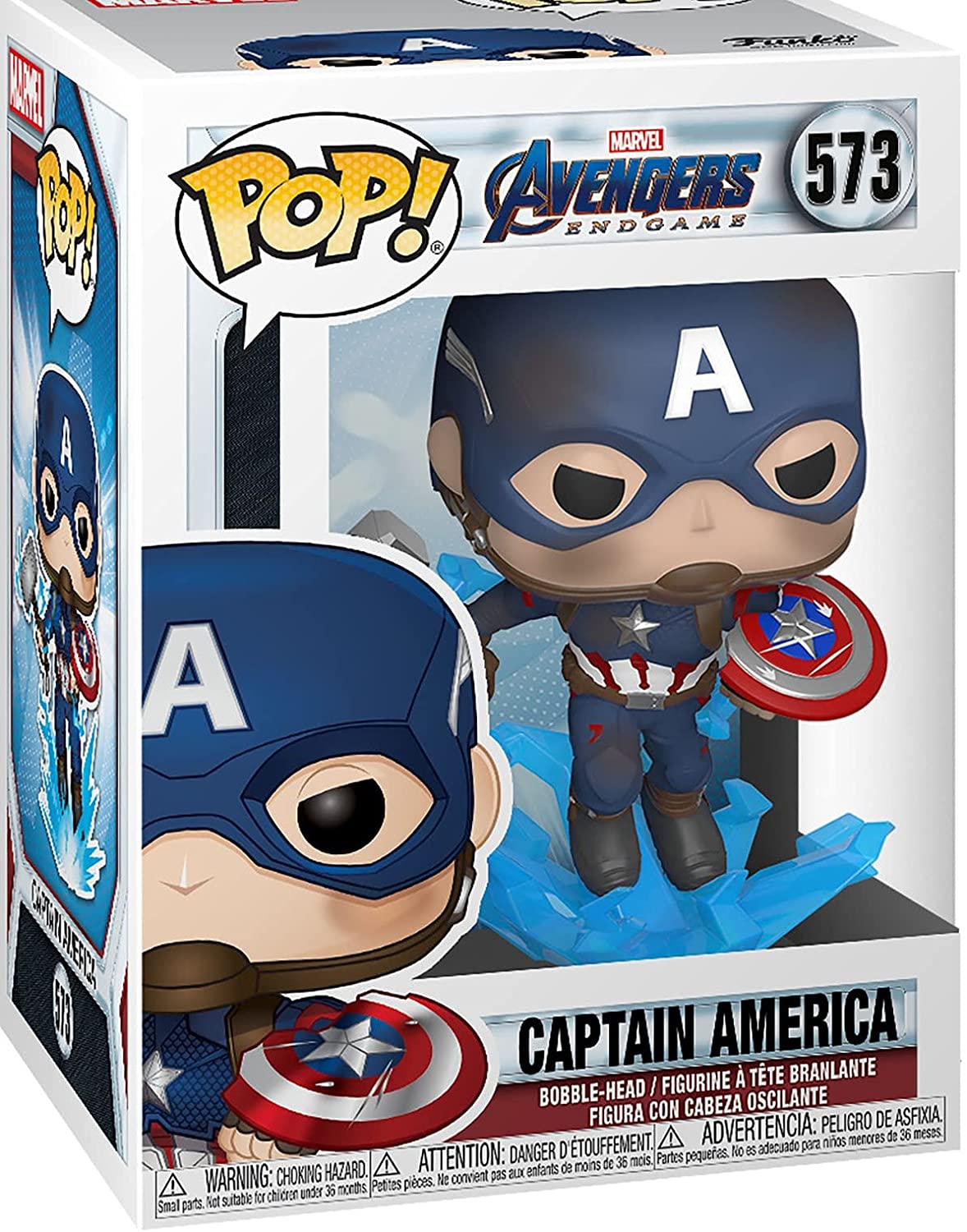 MARVEL 573 Funko Pop! Endgame - Captain America w/BrokenShield & Mjolnir