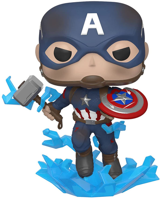 MARVEL 573 Funko Pop! Endgame - Captain America w/BrokenShield & Mjolnir