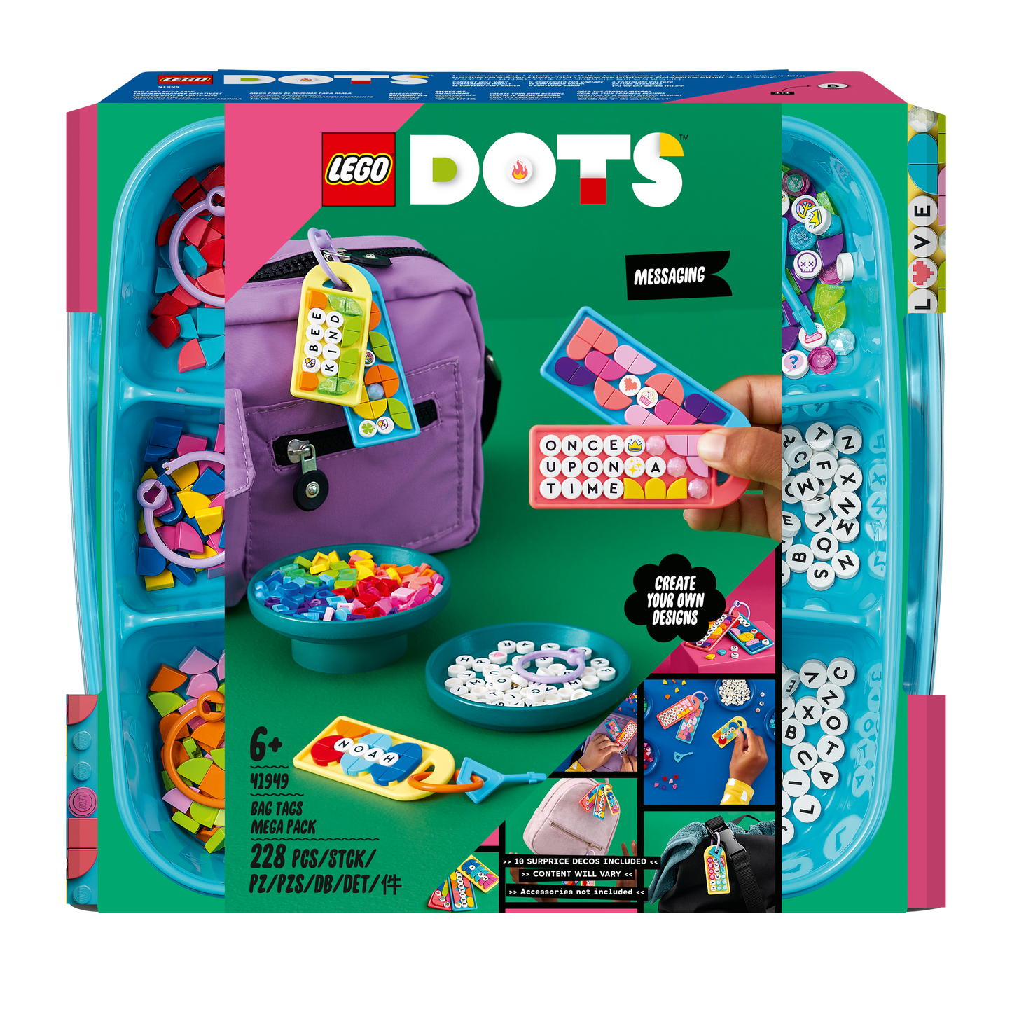 41949 LEGO Dots Extra - Multipack Bag Tag - Messaggi
