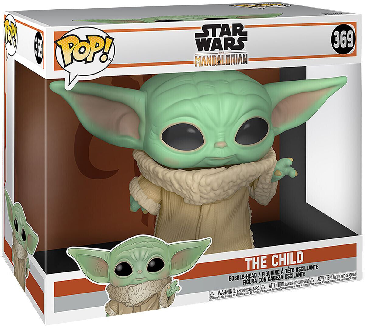 STAR WARS 369 Funko Pop! (Jumbo Pop!) - Mandalorian- The Child