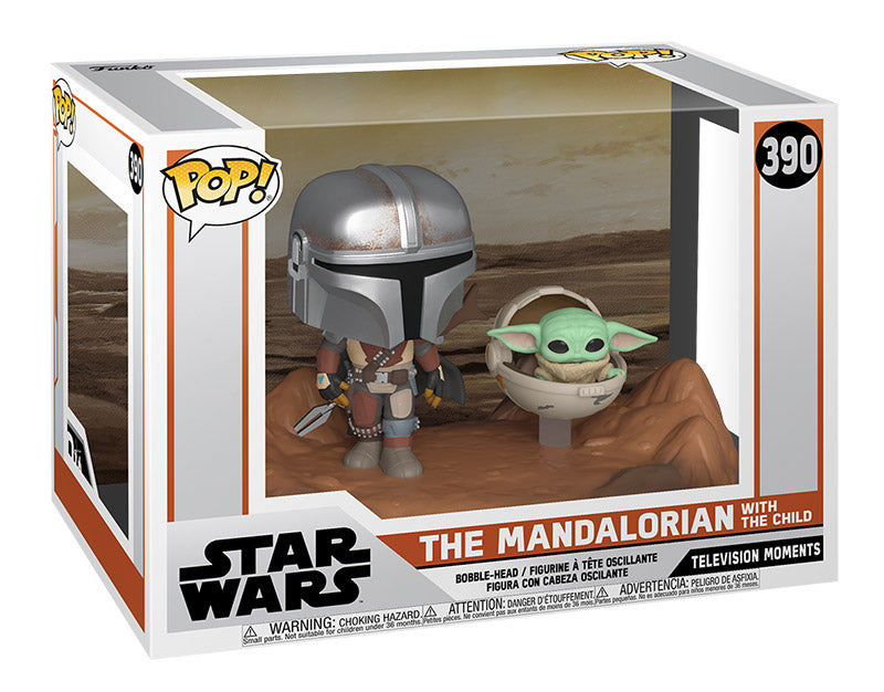 STAR WARS 390 Funko Pop! - The Mandalorian - The Mandalorian with The Child (Movie Moments)