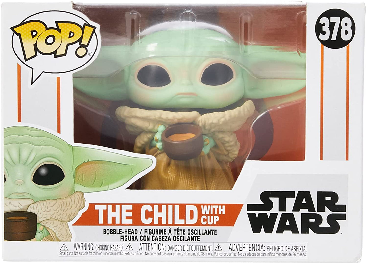 STAR WARS 378 Funko Pop! - Mandalorian- The Child w/cup