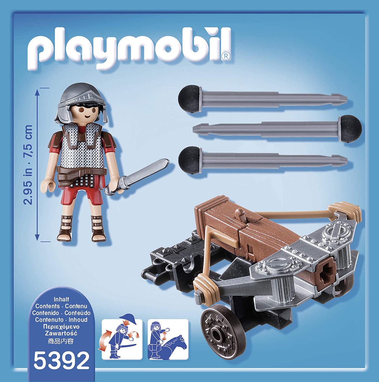 5392 PLAYMOBIL Legionario con Catapulta di Tipo Ballista
