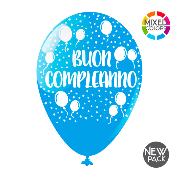 Palloncini BUON COMPLENNO Large cm. 28 - conf. 10 pz - cod. 56254