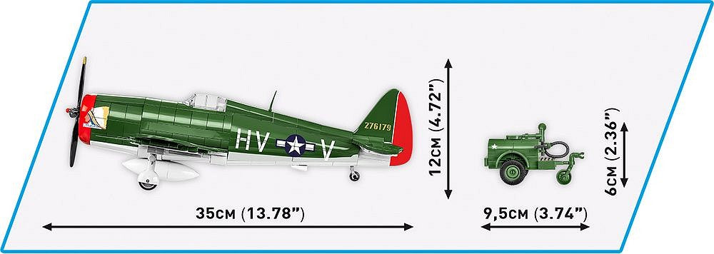 5736 COBI Historical Collection - World War II - P-47 Thunderbolt & Tank Trailer - Edizione Executive