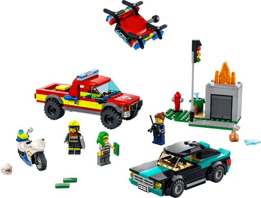 60319 LEGO City - Soccorso Antincendio e Inseguimento della Polizia