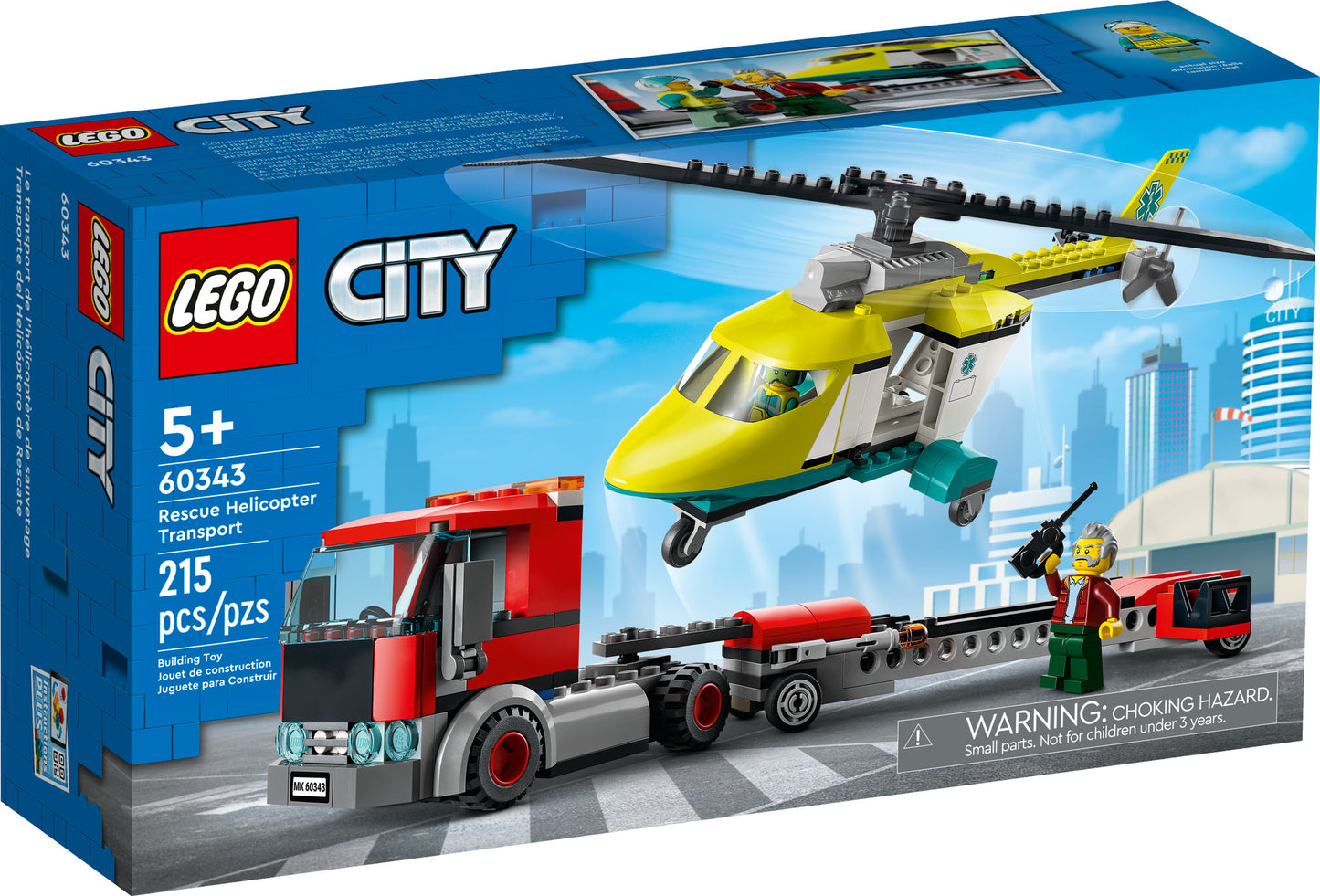 60343 LEGO City - Trasportatore di Elicotteri di Salvataggio