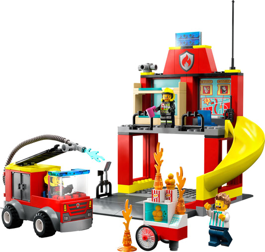 60375 LEGO City - Caserma dei pompieri e autopompa
