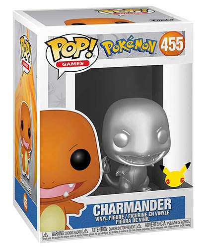 POKEMON 455 Funko Pop! - Charmander Silver Metallic