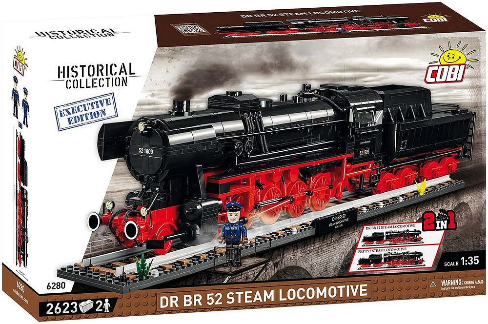 6280 COBI Historical Collection - Trains - DR BR 52 Steam Locomotive 2in1 - Executive Edition
