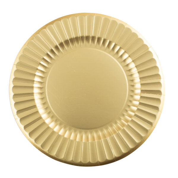Piatti Maxi Round Shape GOLD SATIN cm. 33 - conf. 6 pz - cod. 63551