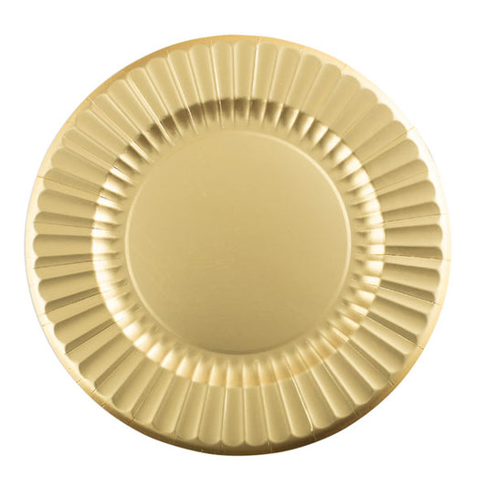 Piatti Maxi Round Shape GOLD SATIN cm. 33 - conf. 6 pz - cod. 63551