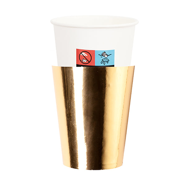 Bicchieri Cover ORO LUX 250 cc - conf. 8 pz - cod. 63569