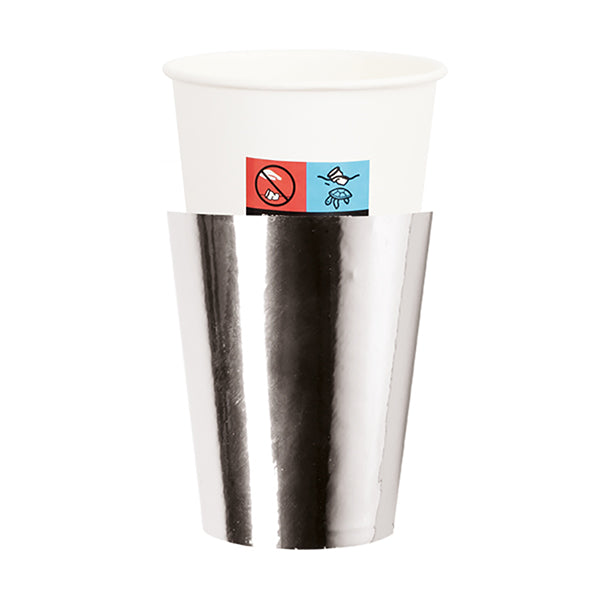 Bicchieri Cover ARGENTO LUX 250 cc - conf. 8 pz - cod. 63570