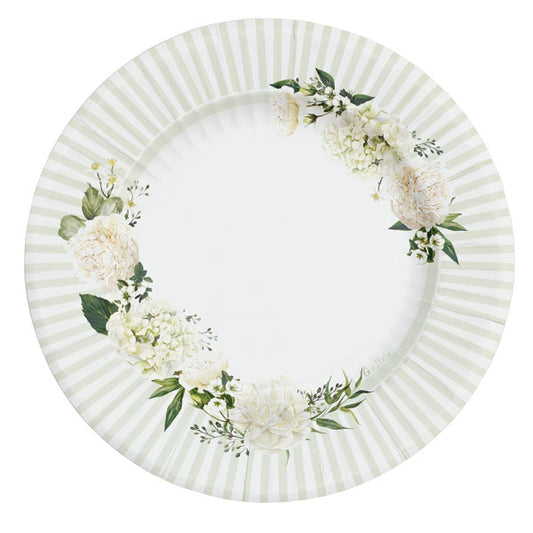 Piatti FLORAL WHITE cm. 27 - conf. 8 pz - cod. 64186