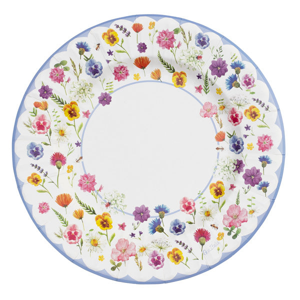 Piatti BOTANICAL FLOWERS cm. 27 - conf. 8 pz - cod. 64195