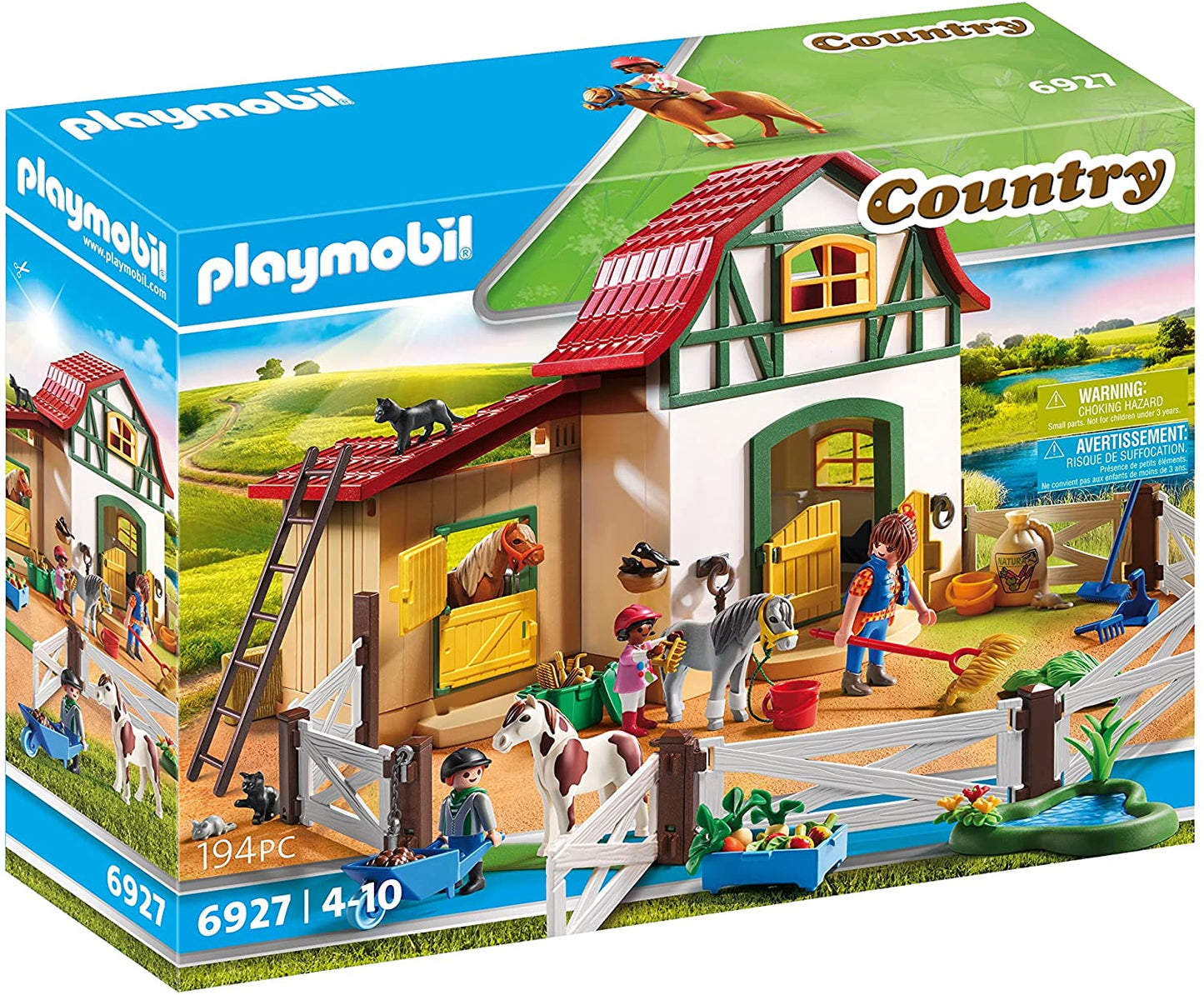 6927 PLAYMOBIL Maneggio dei Pony con Animali e Fienile