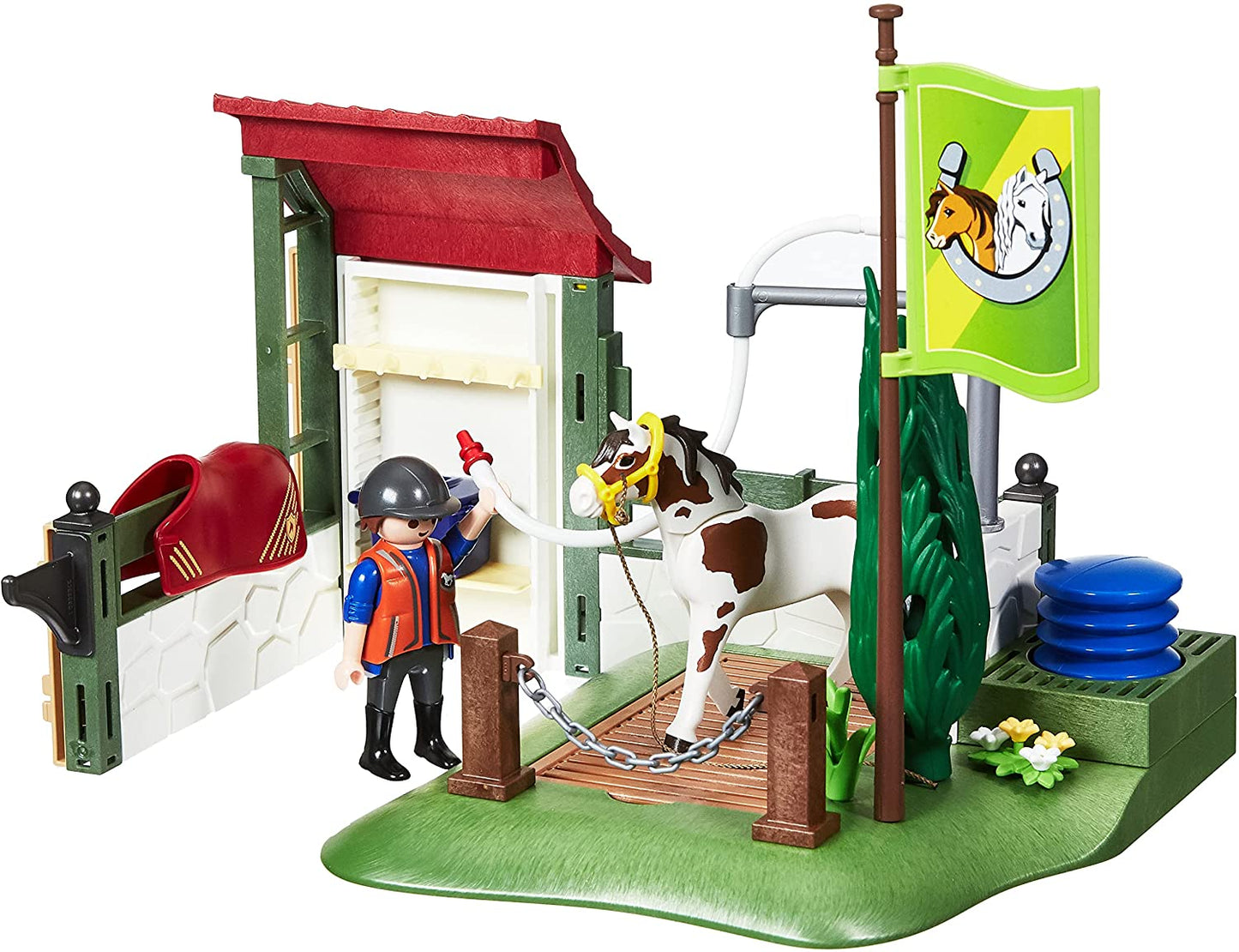 6929 PLAYMOBIL Area di cura dei Cavalli con pompa d'acqua funzionante