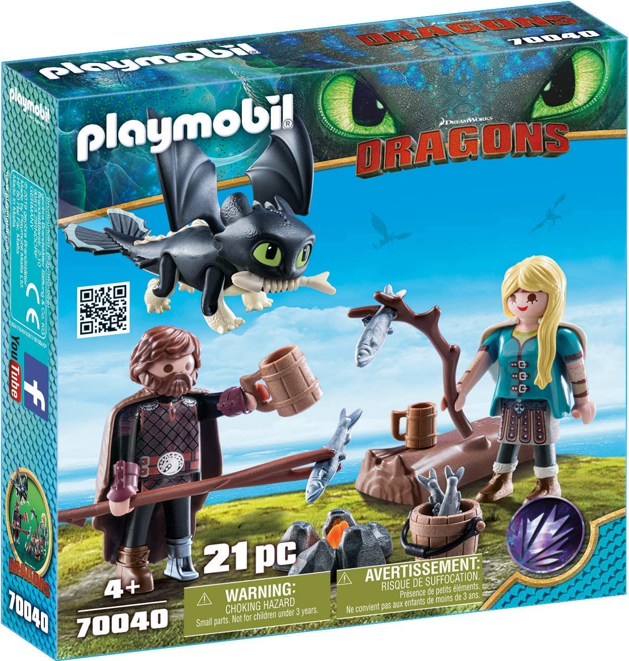 70040 PLAYMOBIL Hiccup e Astrid con Baby Dragon