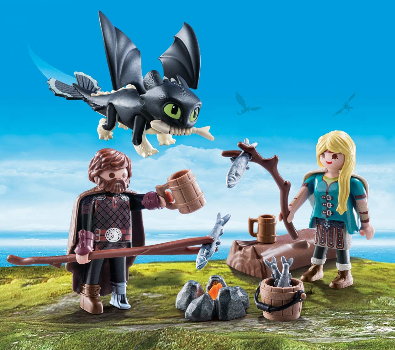 70040 PLAYMOBIL Hiccup e Astrid con Baby Dragon
