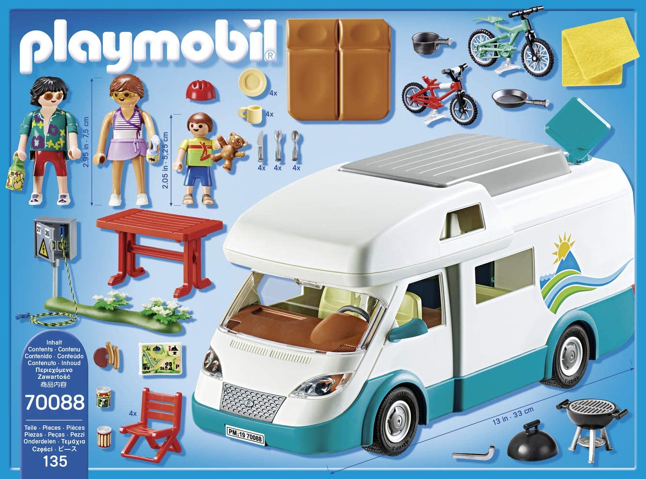 70088 PLAYMOBIL Camper con Famiglia in Vacanza