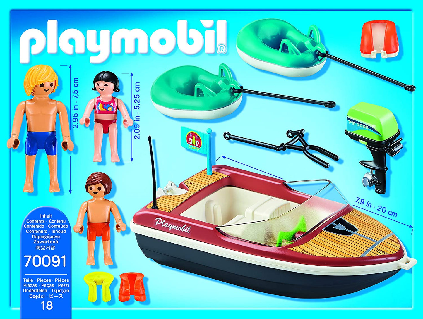 70091 PLAYMOBIL Motoscafo con gommoni
