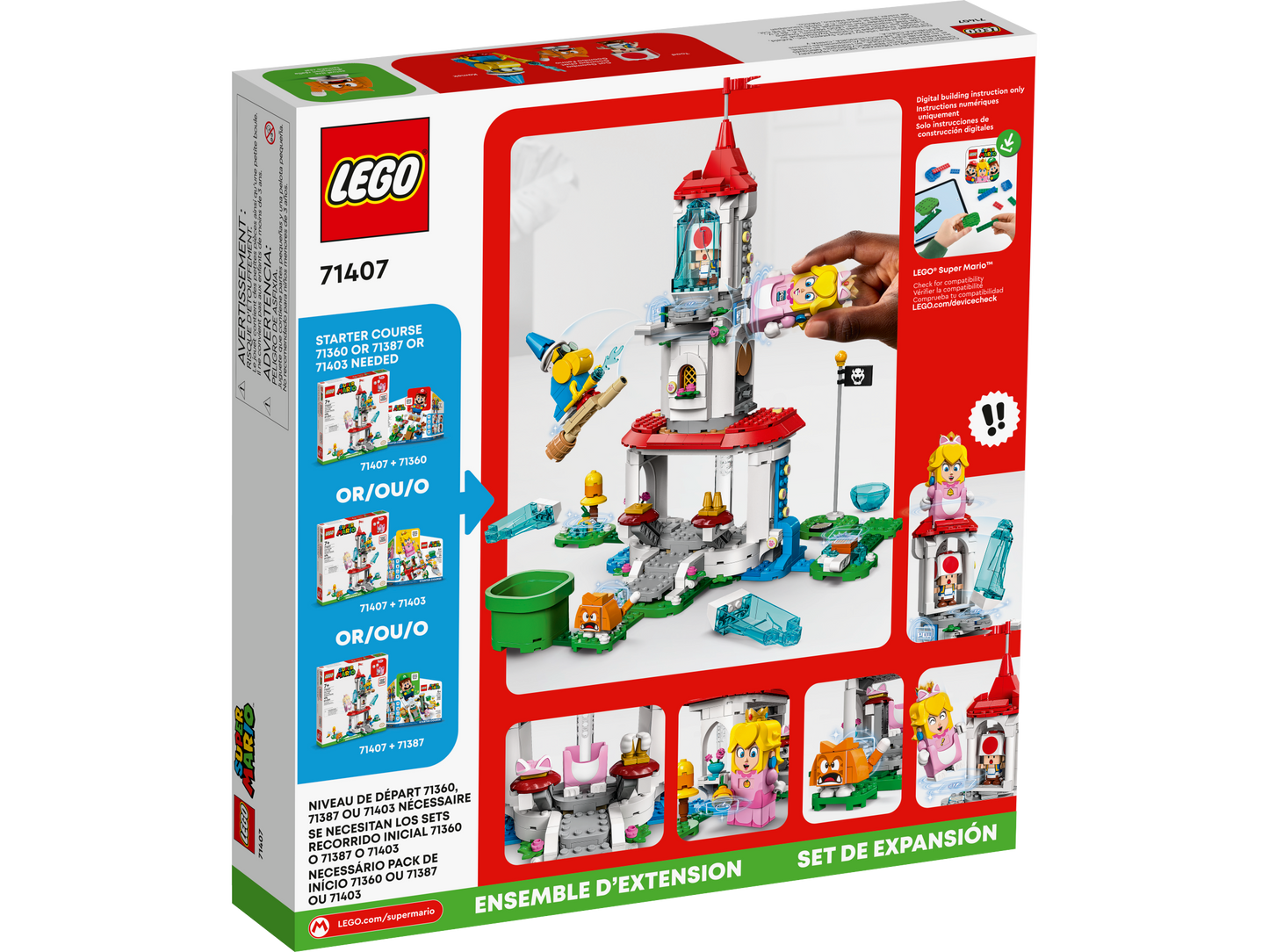 71407 LEGO Super Mario - Pack espansione Costume di Peach gatto e Torre ghiacciata