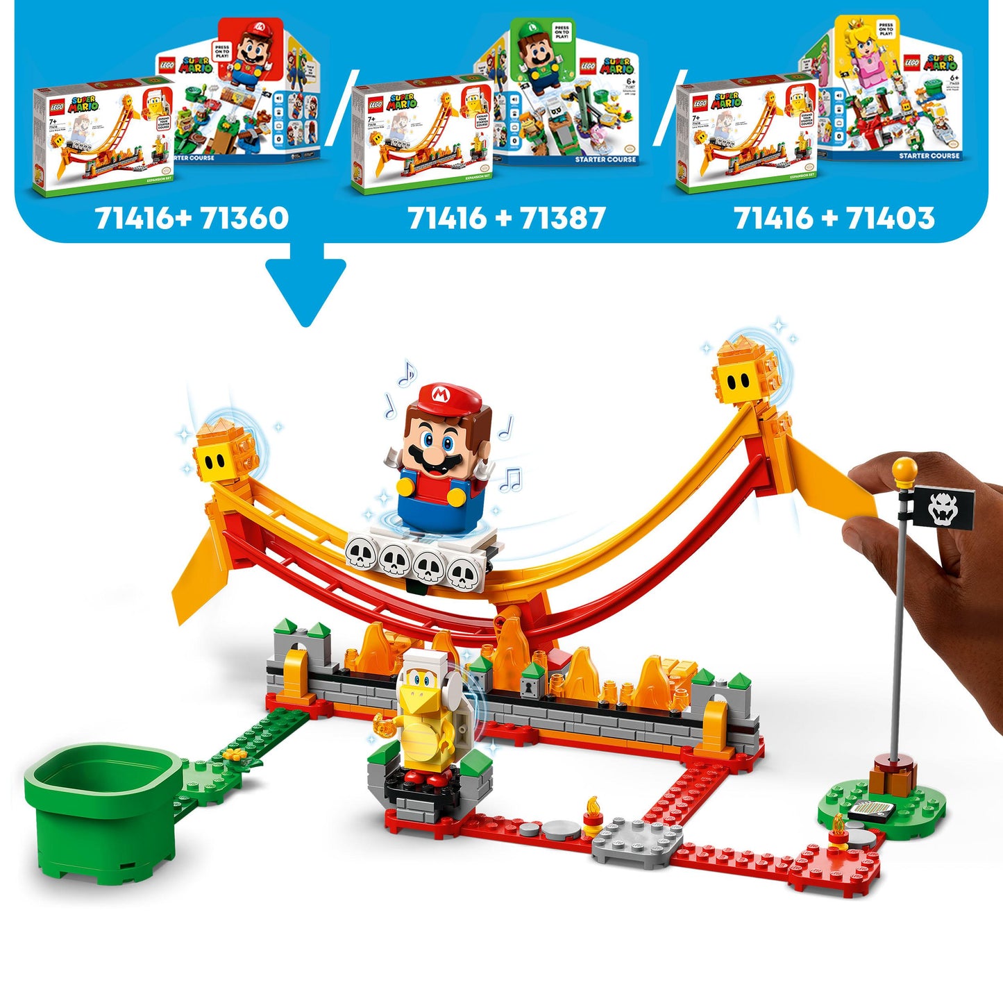 71416 LEGO Super Mario - Pack di espansione Giro sull’onda lavica