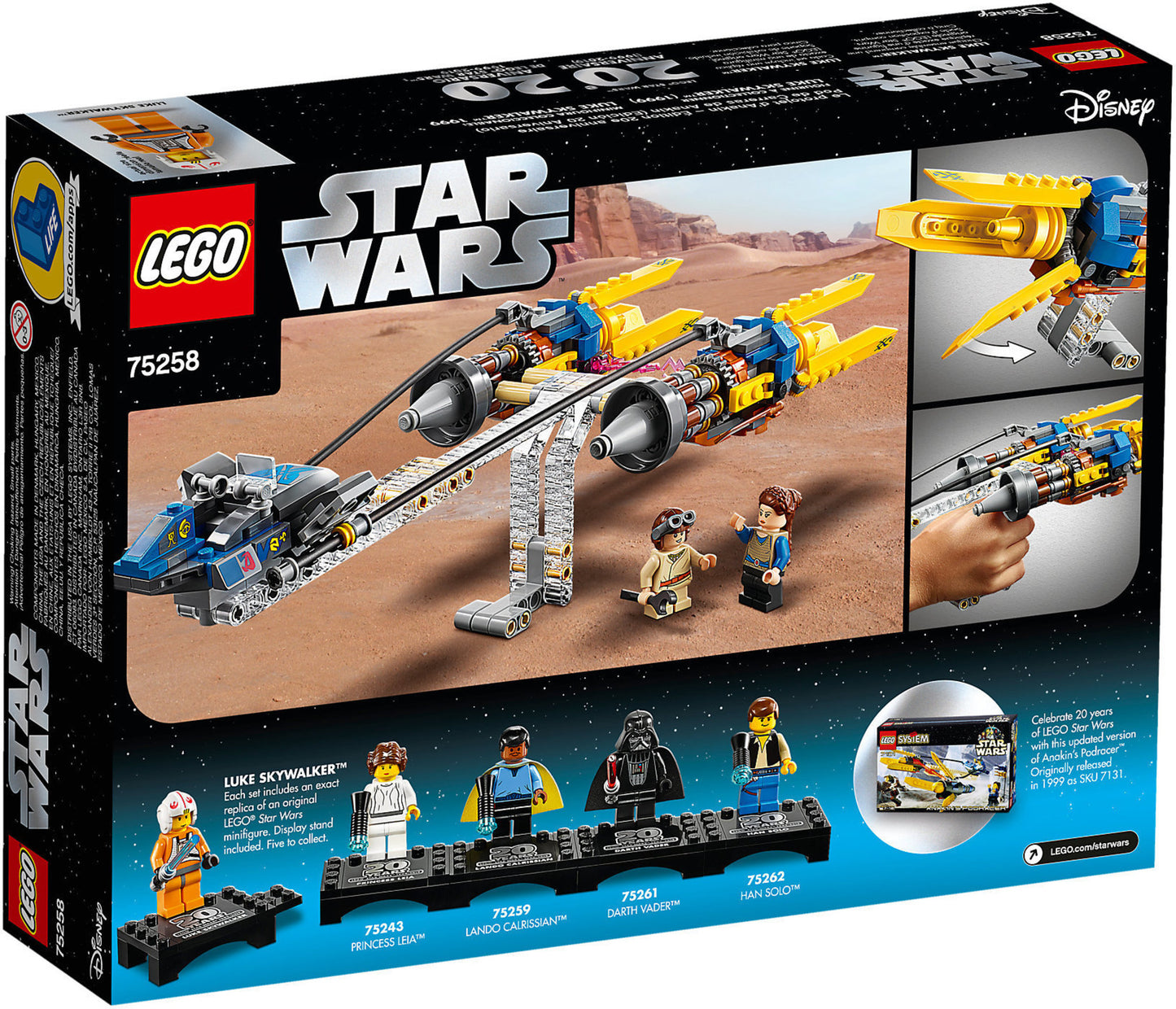 75258 LEGO Star Wars - Sguscio Di Anakin – Edizione 20° Anniversario
