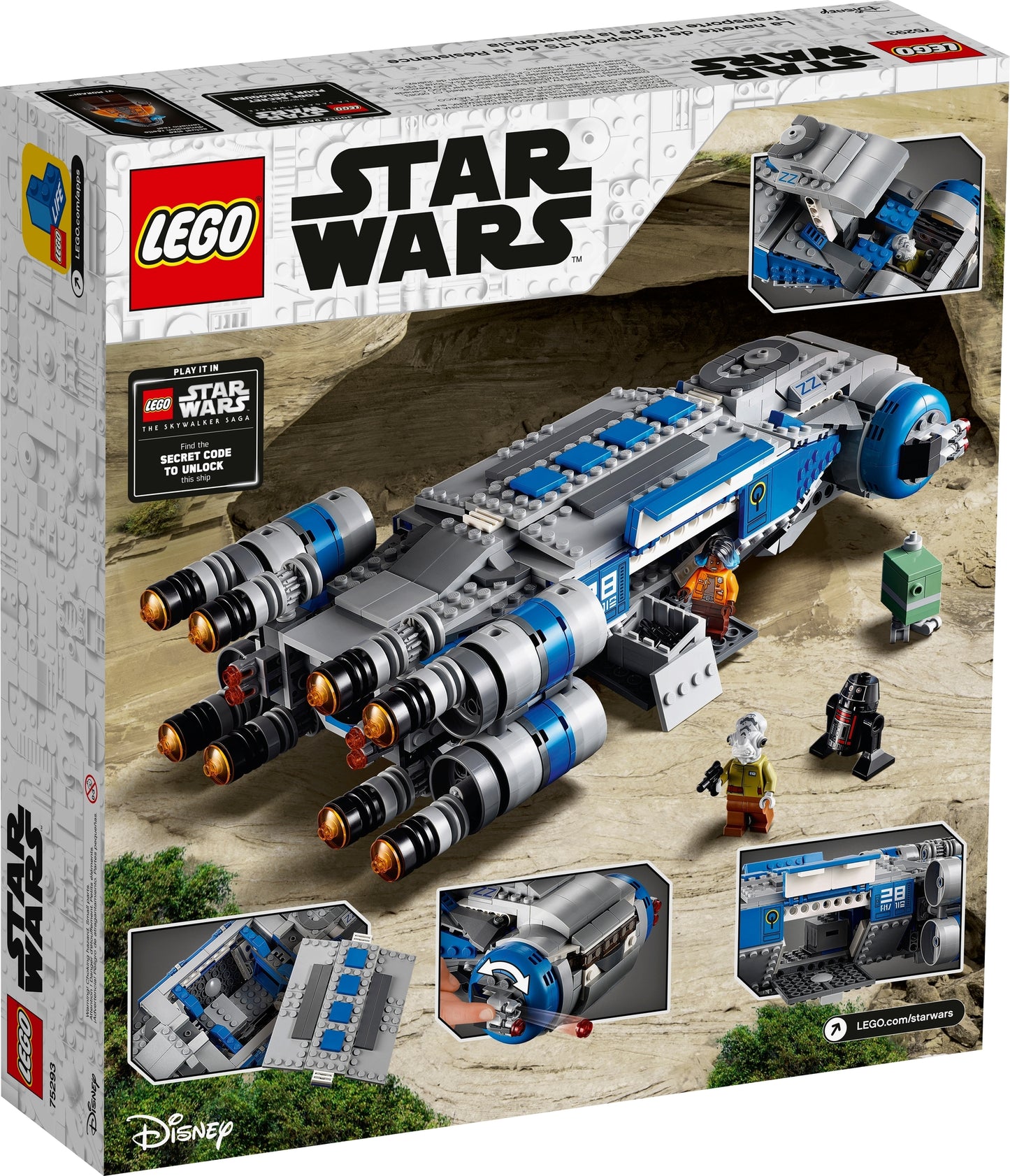 75293 LEGO Star Wars - Nave Da Trasporto I-TS Della Resistenza