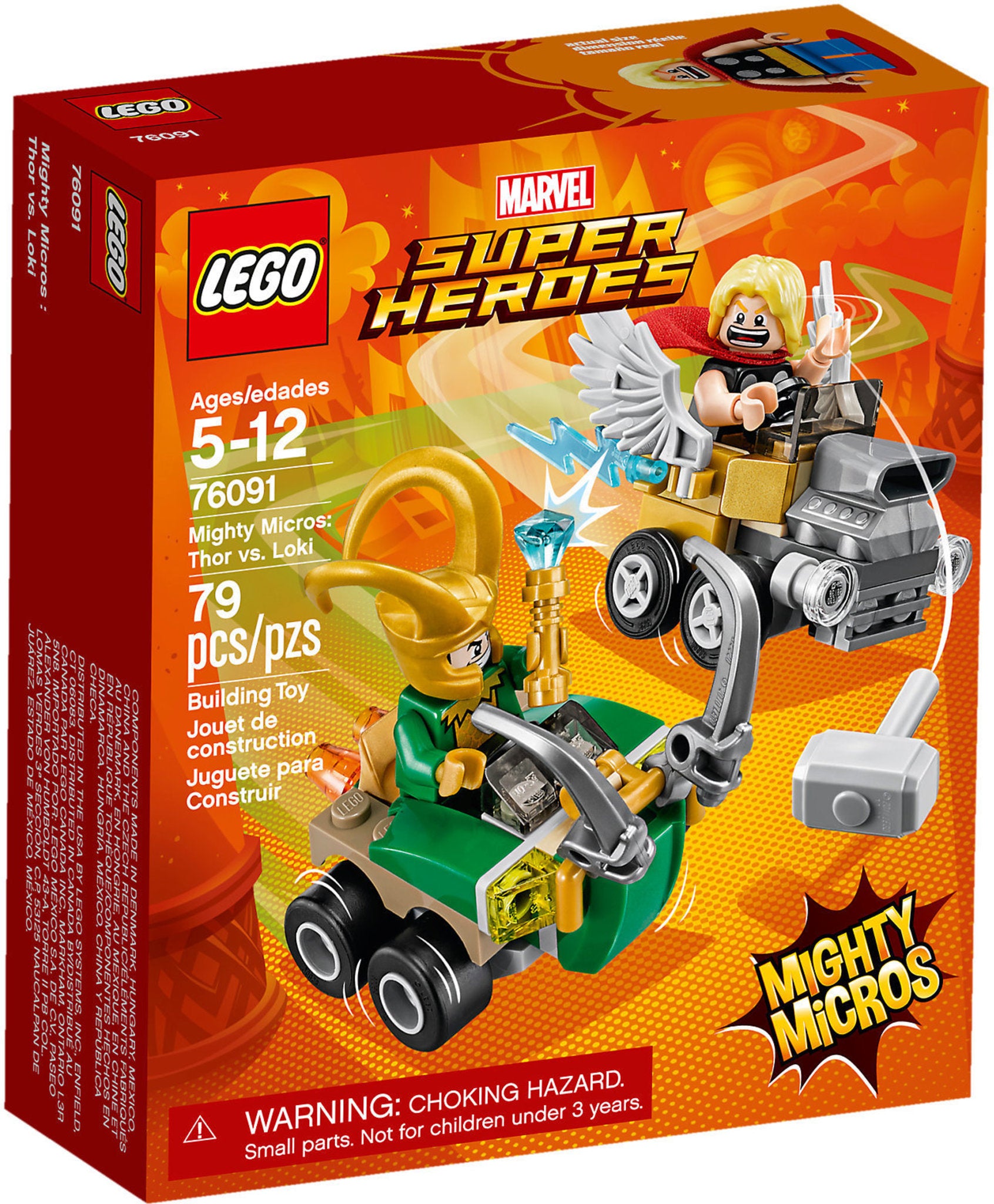 76091 LEGO Marvel Super Heroes Mighty Micros: Thor Contro Loki