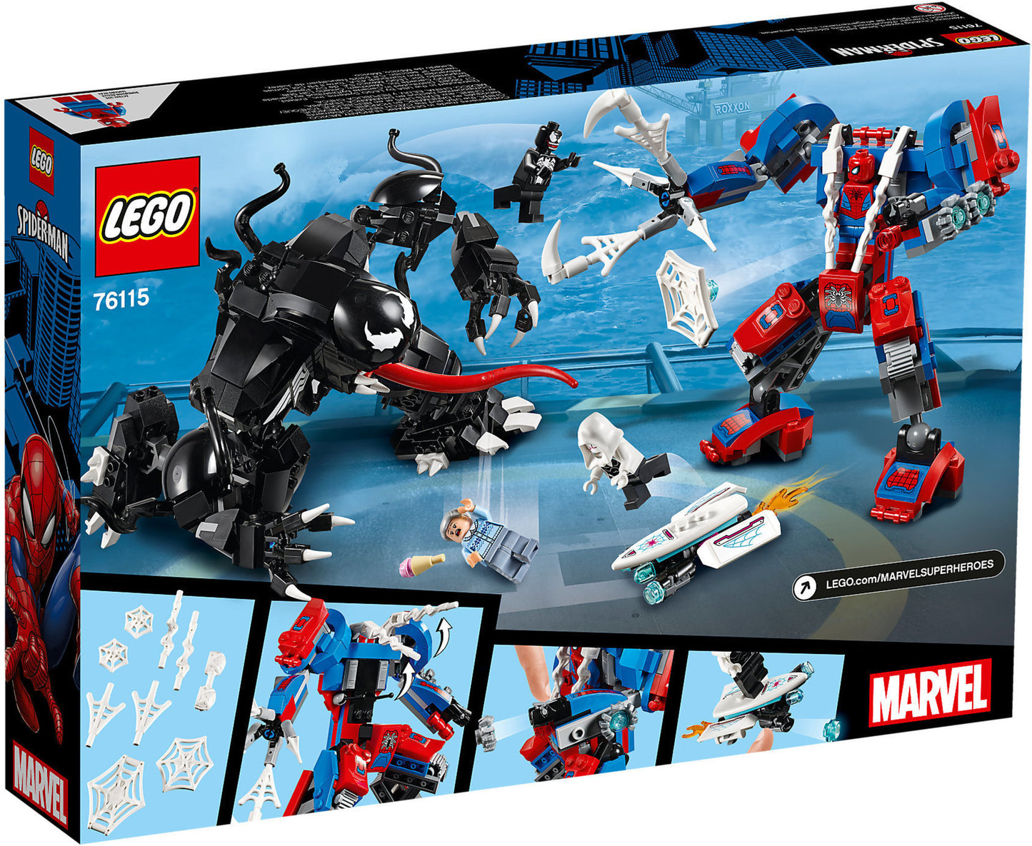 76115 LEGO Marvel Super Heroes - Mech Di Spider Man Vs. Venom