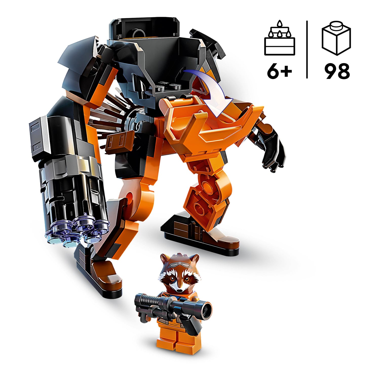 76243 LEGO Marvel Super Heroes - Armatura Mech Rocket